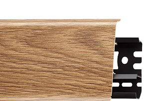 Плинтус со съемной панелью Темный Дуб 70мм (12)