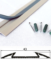 Порог алюминиевый 1,8 м, RGA2, 05-1