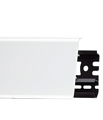 Плинтус со съемной панелью Белый Блеск 70мм (01)