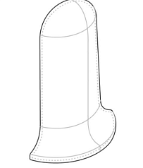 Наружный угол Темный Дуб 70мм (12)