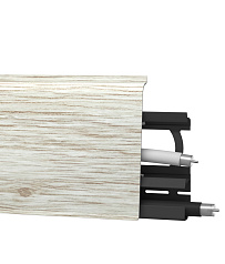 Плинтус со съемной панелью Дуб Платиновый 70мм (135)