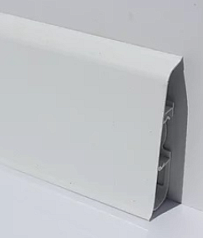 Плинтус с кабель-каналами 001-G Белый глянцевый 70мм