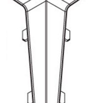 Угол внутренний 215 Дуб снежный 70мм