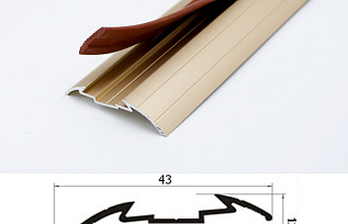 Порог алюминиевый 1,8 м, GA1, 02-2